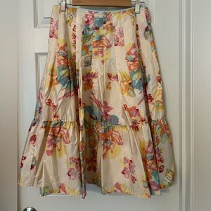 Floral Silk BR Skirt - size 2